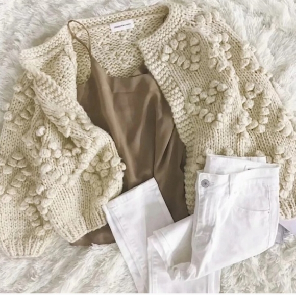 #11 Cream Nubby Cardigan Sweater - Picture 10 of 10